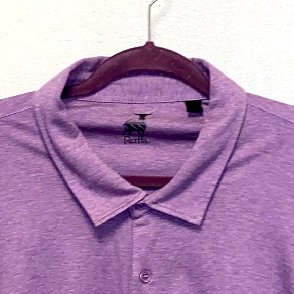 Raffi Big and Tall Size XXL Purple Short Sleeve Button Down Shirt: 4913 - Picture 2 of 8
